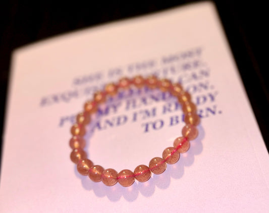 strawberry quartz bracelet